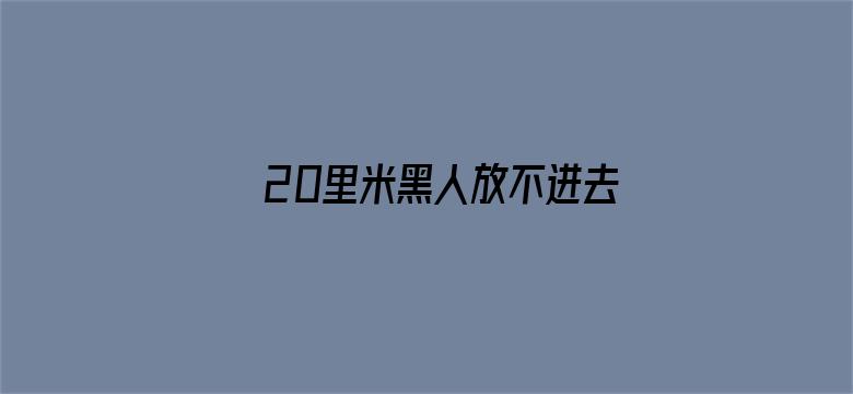 20里米黑人放不进去电影封面图