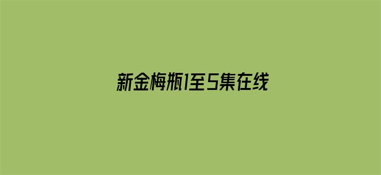 新金梅瓶1至5集在线播放