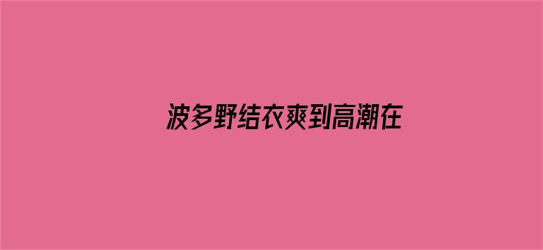 >波多野结衣爽到高潮在线观看横幅海报图